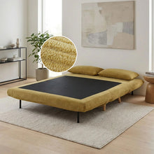 Load image into Gallery viewer, Hastings 2 Seater Fold-Out Sofa Bed - Yellow