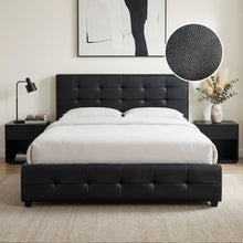 Load image into Gallery viewer, Augusta Queen PU Bed Frame - Black