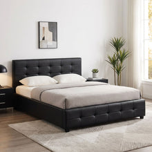 Load image into Gallery viewer, Augusta Queen PU Bed Frame - Black
