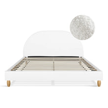 Load image into Gallery viewer, MORUISG Boucle King Bed Frame - White