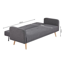Load image into Gallery viewer, Jarrod 3 Seater Sofa Bed - Dark Grey