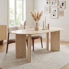 Load image into Gallery viewer, Xanthe Oval Dining Table 180 x 90cm - Travertine