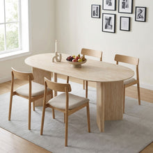 Load image into Gallery viewer, Xanthe Oval Dining Table 180 x 90cm - Travertine