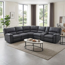 Load image into Gallery viewer, 23025-kingston-electric-recliner-corner-sofa-grey-2604061