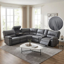 Load image into Gallery viewer, 23025-kingston-electric-recliner-corner-sofa-grey-2604062