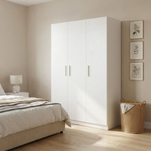 Load image into Gallery viewer, 22104-makalu-wardrobe-3-door-storage-shelves-white-2604064