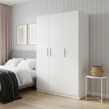 Load image into Gallery viewer, 22104-makalu-wardrobe-3-door-storage-shelves-white-2604061