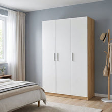 Load image into Gallery viewer, 22098-makalu-wardrobe-3-door-storage-shelves-oak-2604063