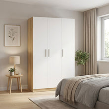 Load image into Gallery viewer, 22098-makalu-wardrobe-3-door-storage-shelves-oak-2604065