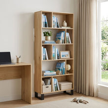 Load image into Gallery viewer, 22106-frohna-bookshelf-display-shelf-bookcase-stand-rack-oak-2604062