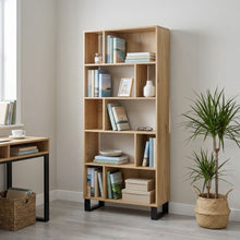 Load image into Gallery viewer, 22106-frohna-bookshelf-display-shelf-bookcase-stand-rack-oak-2604063