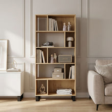 Load image into Gallery viewer, 22106-frohna-bookshelf-display-shelf-bookcase-stand-rack-oak-2604065