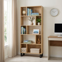 Load image into Gallery viewer, 22106-frohna-bookshelf-display-shelf-bookcase-stand-rack-oak-2604061