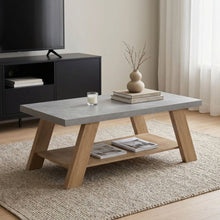 Load image into Gallery viewer, 22334-tommie-rectangular-coffee-table-cement-oak-2604062