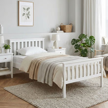 Load image into Gallery viewer, Andes King Single Wooden Bed Frame - White