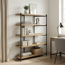 Load image into Gallery viewer, 22501-rukwa-wooden-bookshelf-160cm-oak-2604061