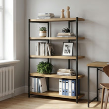 Load image into Gallery viewer, 22501-rukwa-wooden-bookshelf-160cm-oak-2604063