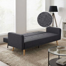 Load image into Gallery viewer, Jarrod 3 Seater Sofa Bed - Dark Grey