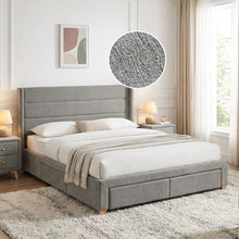 Load image into Gallery viewer, Oasis Queen Bed Frame with 4 Drawers - Grey