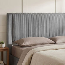 Load image into Gallery viewer, 23516-gower-velvet-double-bed-frame-4-drawers-grey-2604089
