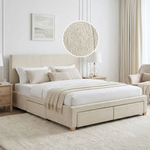 Load image into Gallery viewer, Aure Queen Bed Frame with 4 Drawers - Beige