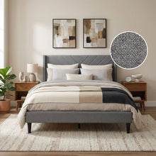 Load image into Gallery viewer, Bassie Double Bed Frame - Light Grey