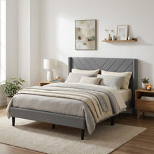 Load image into Gallery viewer, Bassie Double Bed Frame - Light Grey