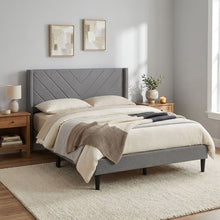 Load image into Gallery viewer, Bassie Double Bed Frame - Light Grey