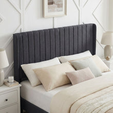 Load image into Gallery viewer, Simien Queen Fabric Bed Frame - Mid Grey