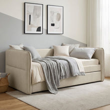 Load image into Gallery viewer, 23189-joyce-single-trundle-bed-frame-natural-oat-2604083