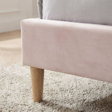 Load image into Gallery viewer, Daisy Velvet Single Bed Frame - Champagne Pink