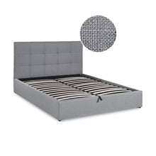Load image into Gallery viewer, Kano Queen Gas Lift Bed Frame - Grey