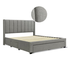 Load image into Gallery viewer, 23138-hopkins-queen-bed-frame-with-storage-light-grey-2604099