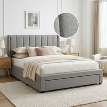 Load image into Gallery viewer, 23138-hopkins-queen-bed-frame-with-storage-light-grey-2604098