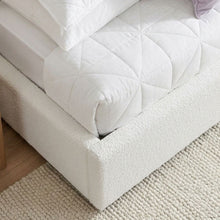 Load image into Gallery viewer, Fomo Boucle Queen Gas Lift Bed Frame - White