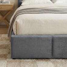 Load image into Gallery viewer, Laro Queen Gas Lift Bed Frame - Grey