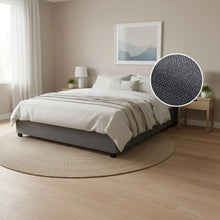 Load image into Gallery viewer, Bromo Fabric Slat Bed Frame - King