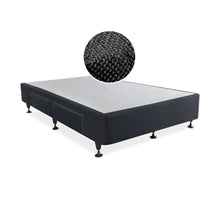 Load image into Gallery viewer, Charles Fabric Double Bed Base 4 Drawers - Black