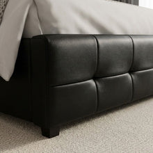 Load image into Gallery viewer, 21770-augusta-pu-slat-bed-frame-king-black-2604093