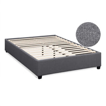 Load image into Gallery viewer, Bromo Fabric Slat Bed Frame - Double
