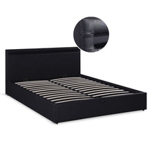 Load image into Gallery viewer, Glimora PU Queen Gas Lift Storage Bed Frame - Black