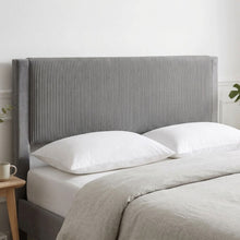 Load image into Gallery viewer, 23518-gower-velvet-super-king-bed-frame-with-4-drawers-grey-2604092