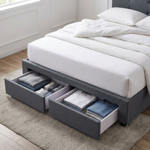Load image into Gallery viewer, Tuffen Queen Bed Frame with 4 Drawers – Grey