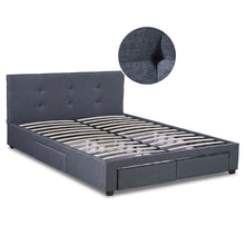 Load image into Gallery viewer, Tuffen Queen Bed Frame with 4 Drawers – Grey
