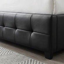 Load image into Gallery viewer, 21768-augusta-pu-slat-bed-frame-queen-black-2604102
