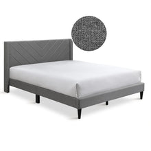 Load image into Gallery viewer, 23193-bassie-queen-bed-frame-light-grey-2604104