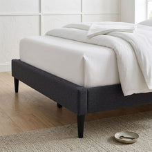 Load image into Gallery viewer, Simien Double Fabric Bed Frame - Mid Grey