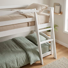 Load image into Gallery viewer, Kinga Single Wooden Bunk Bed Frame - White