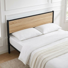 Load image into Gallery viewer, Bella Queen Bed Frame - Oak + Black