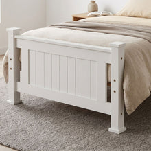 Load image into Gallery viewer, Davraz Single Wooden Bed Frame - White